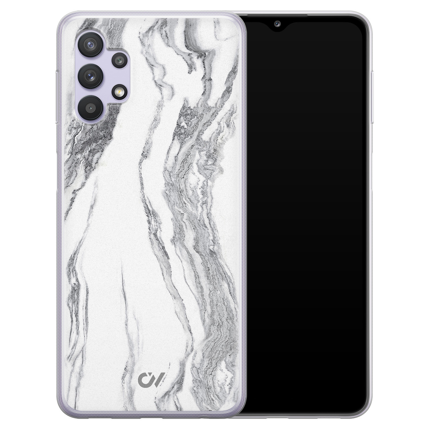 Casevibes Samsung Galaxy A32 5G hoesje siliconen - Marble Ivory