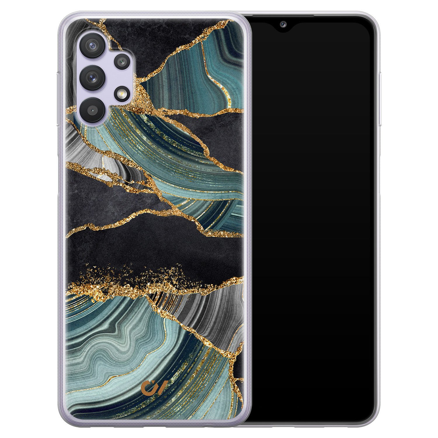 Casevibes Samsung Galaxy A32 5G hoesje siliconen - Marble Jade Stone