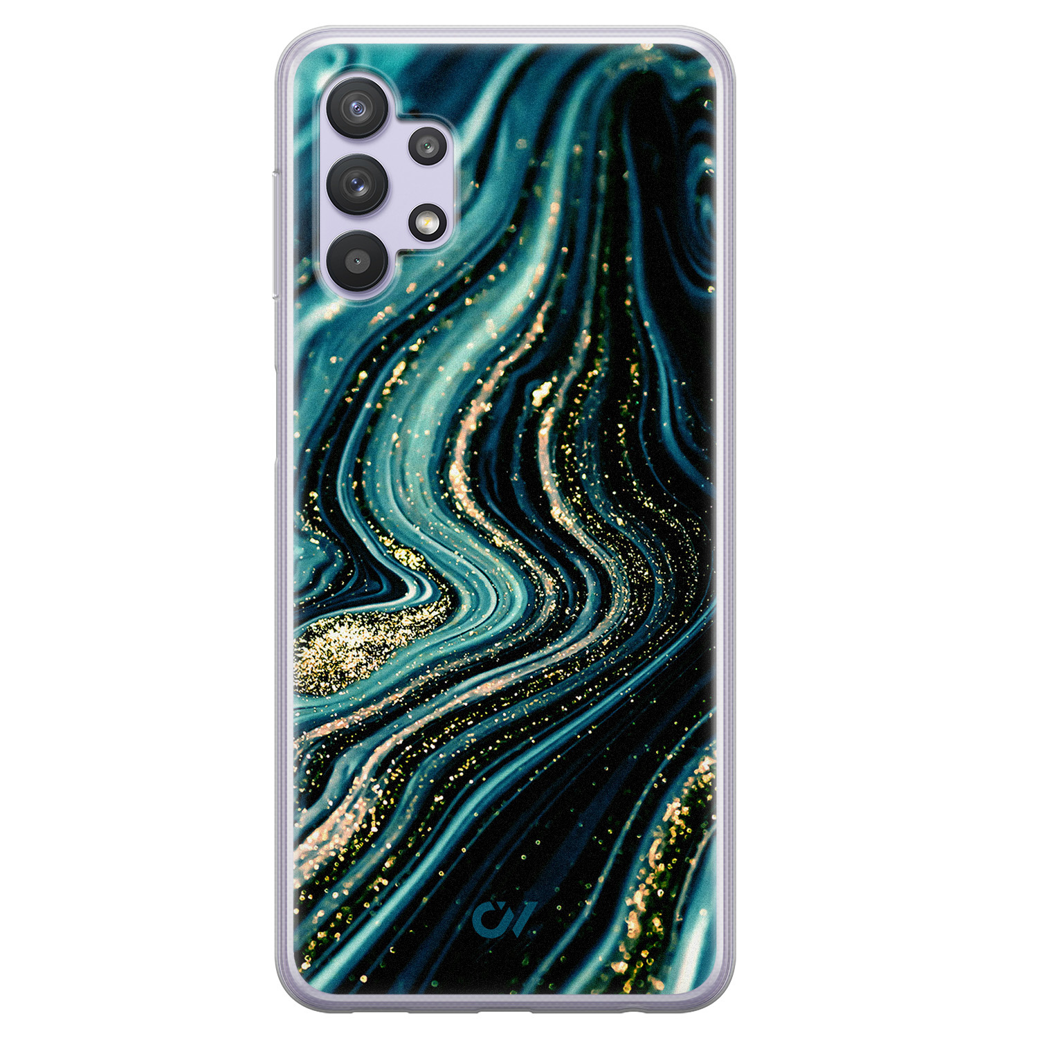 Casevibes Samsung Galaxy A32 5G hoesje siliconen - Blue Marble Waves