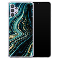 Casevibes Samsung Galaxy A32 5G hoesje siliconen - Blue Marble Waves