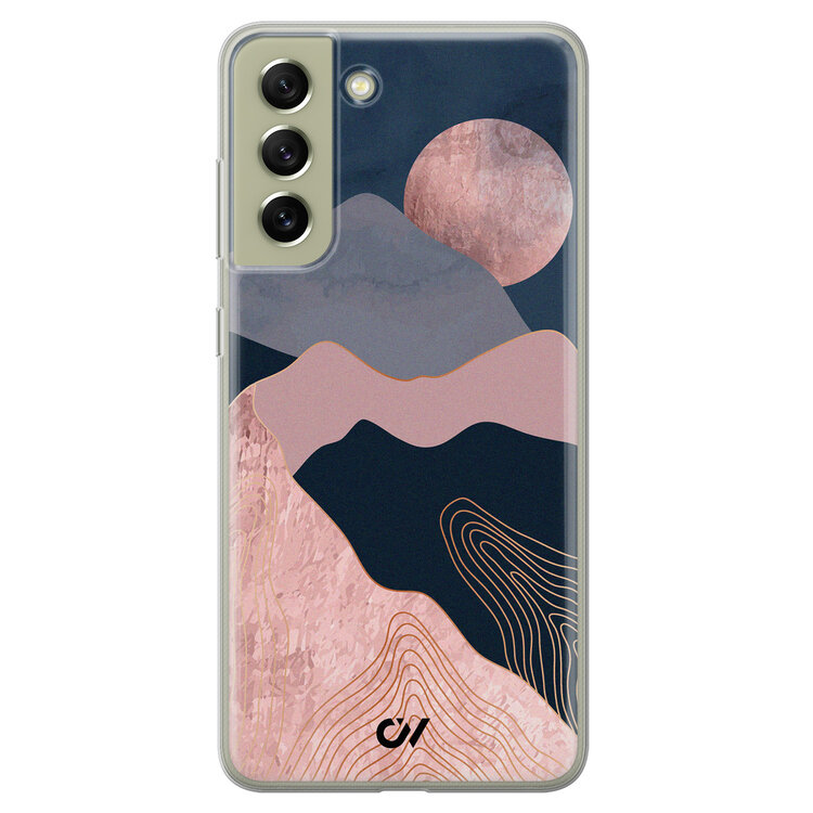 Casevibes Samsung Galaxy S21 FE hoesje siliconen - Landscape Rosegold