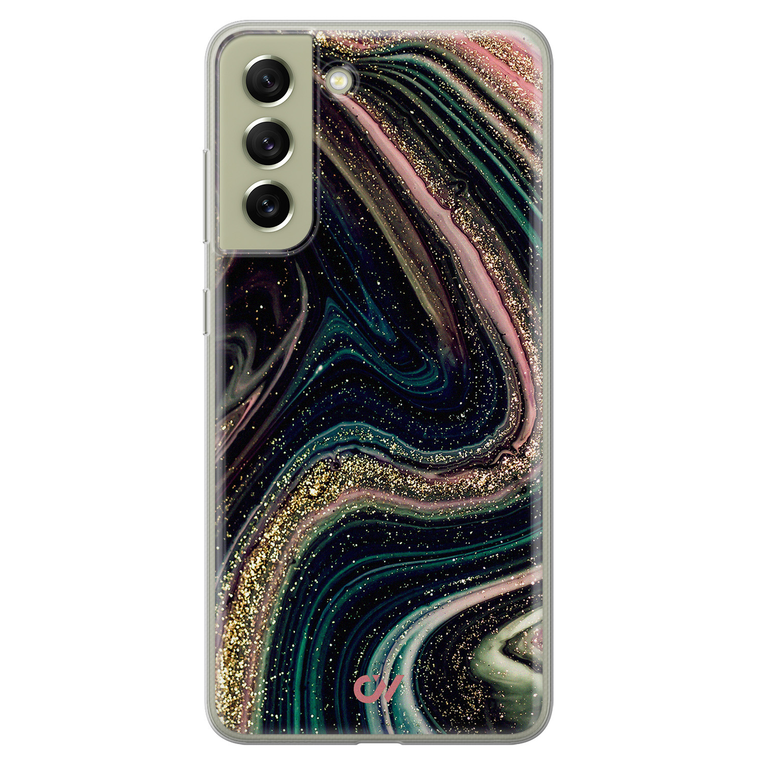 Casevibes Samsung Galaxy S21 FE  hoesje siliconen - Marble Twilight