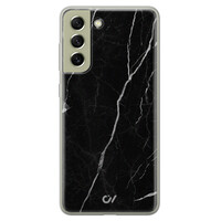Casevibes Samsung Galaxy S21 FE  hoesje siliconen - Marble Noir