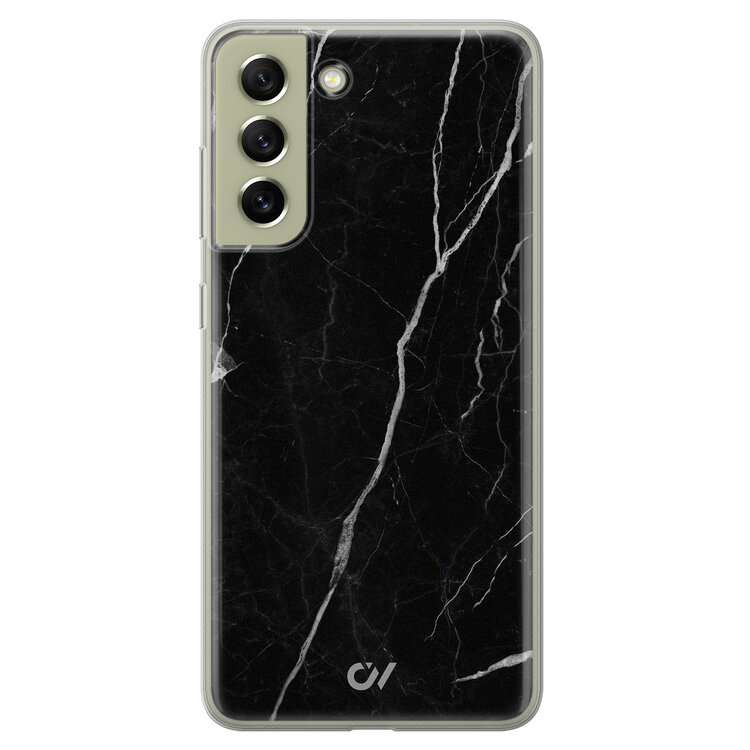 Casevibes Samsung Galaxy S21 FE hoesje siliconen - Marble Noir