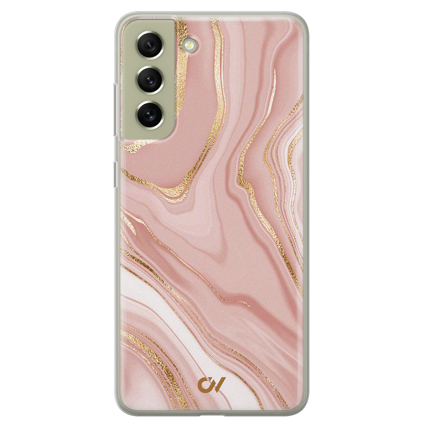 Casevibes Samsung Galaxy S21 FE  hoesje siliconen - Rose Marble