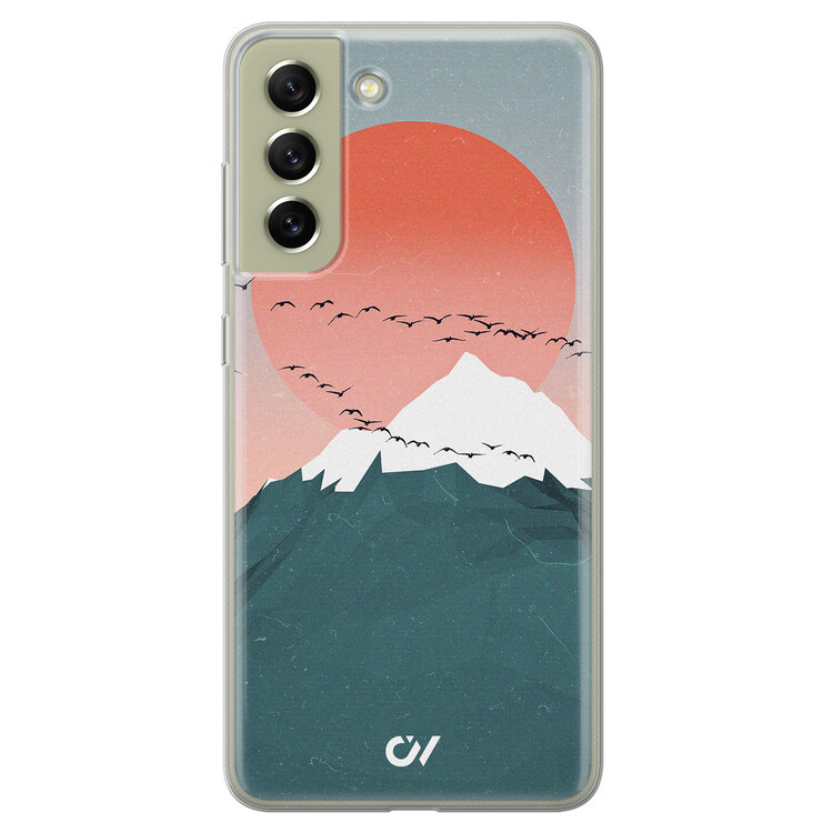 Casevibes Samsung Galaxy S21 FE hoesje siliconen - Mountain Birds