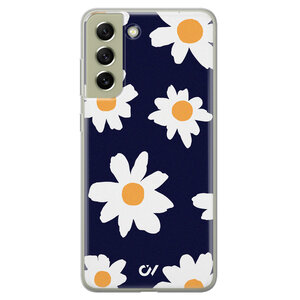 Casevibes Samsung Galaxy S21 FE hoesje siliconen - Sweet Daisies