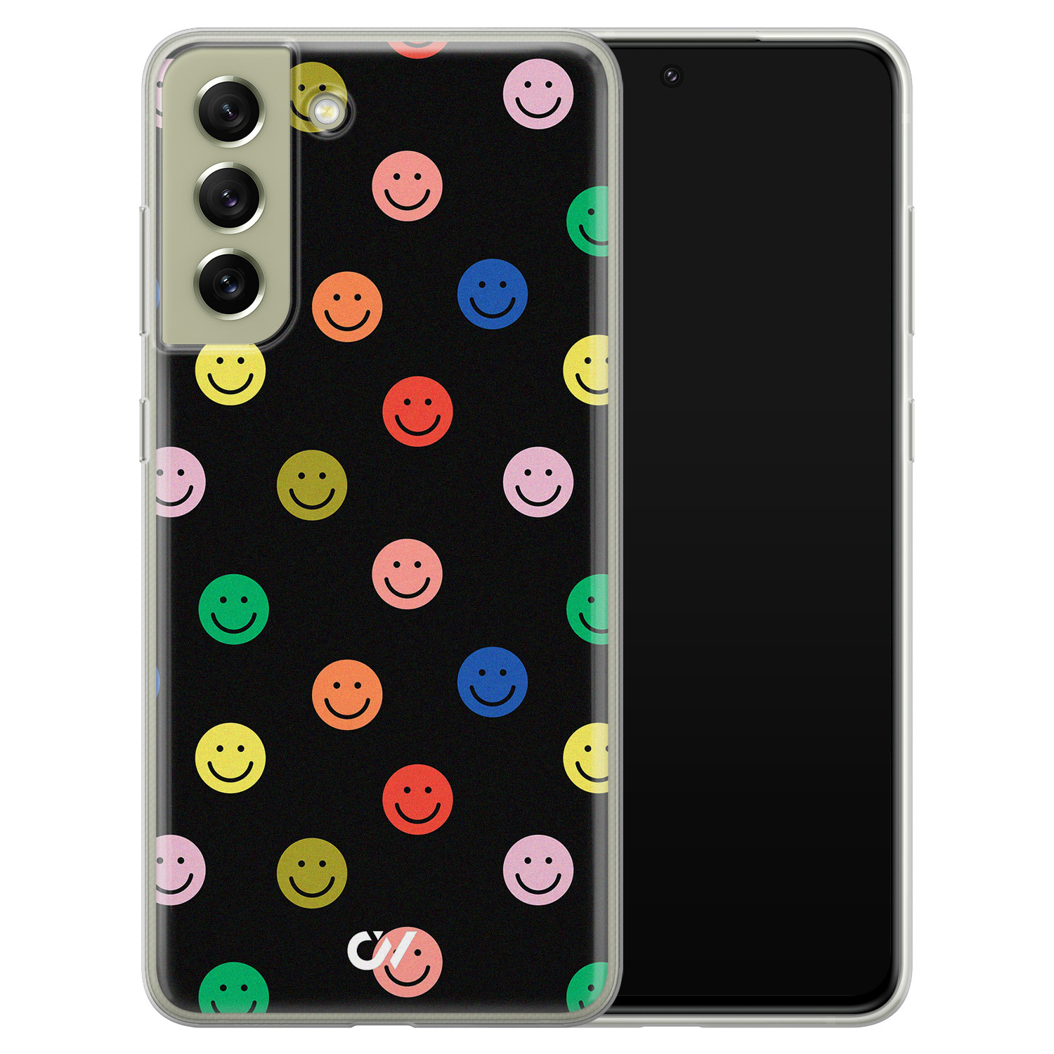 Casevibes Samsung Galaxy S21 FE  hoesje siliconen - Retro Smileys