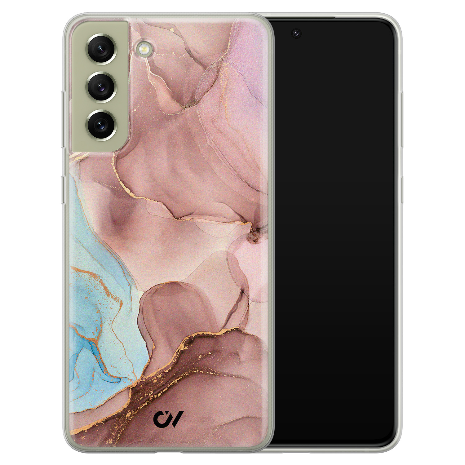 Casevibes Samsung Galaxy S21 FE  hoesje siliconen - Marble Clouds