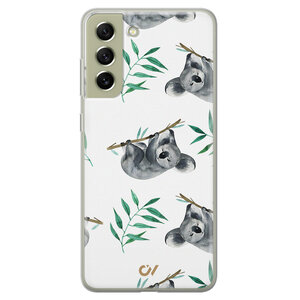 Casevibes Samsung Galaxy S21 FE hoesje siliconen - Koala Print