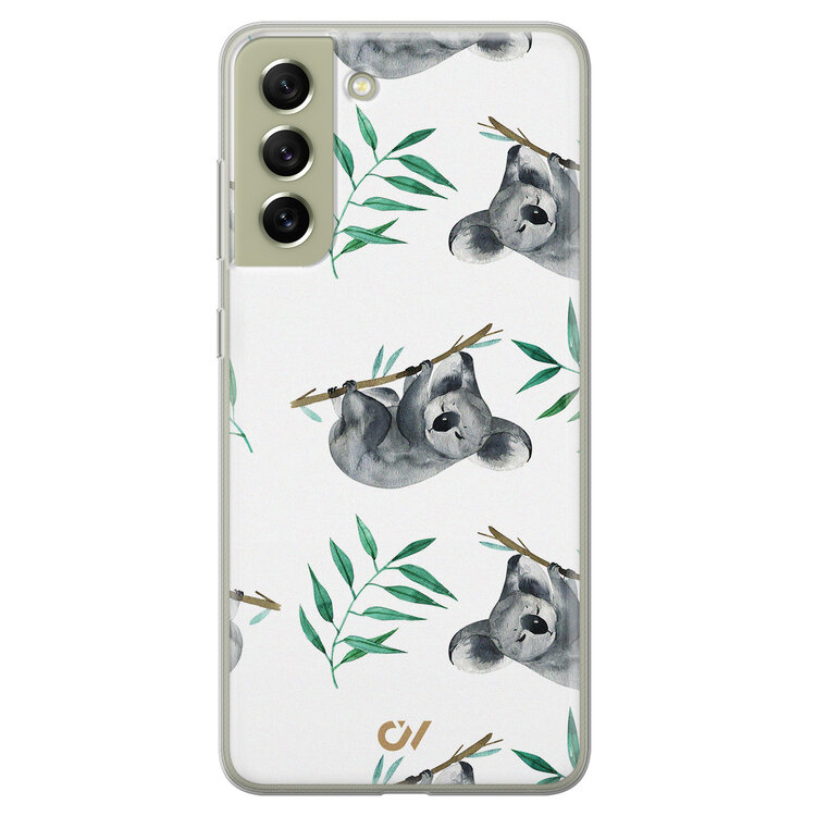 Casevibes Samsung Galaxy S21 FE hoesje siliconen - Koala Print