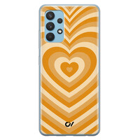 Casevibes Samsung Galaxy A32 4G hoesje siliconen - Retro Hart Geel