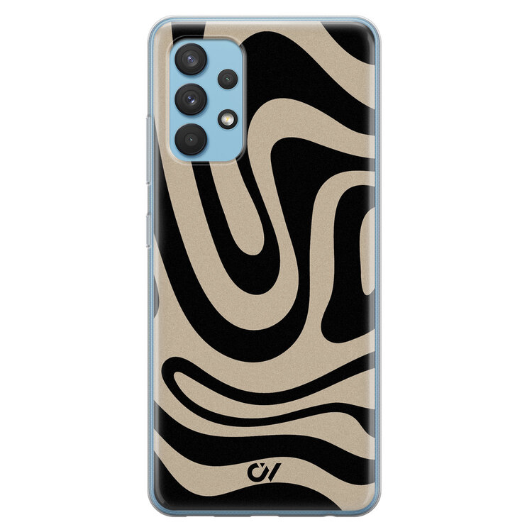 Casevibes Samsung Galaxy A32 4G hoesje siliconen - Abstract Black Waves