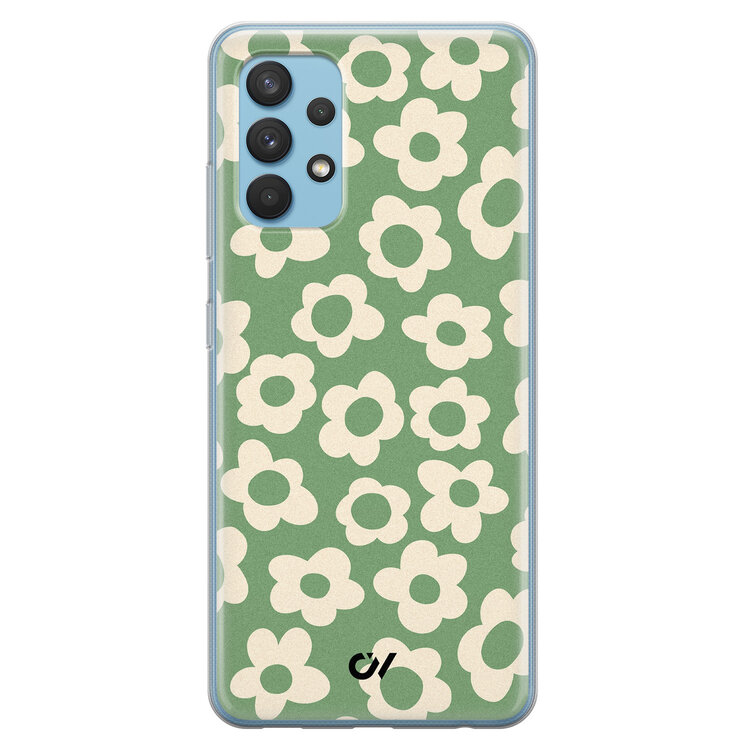 Casevibes Samsung Galaxy A32 4G hoesje siliconen - Retro Cute Flowers