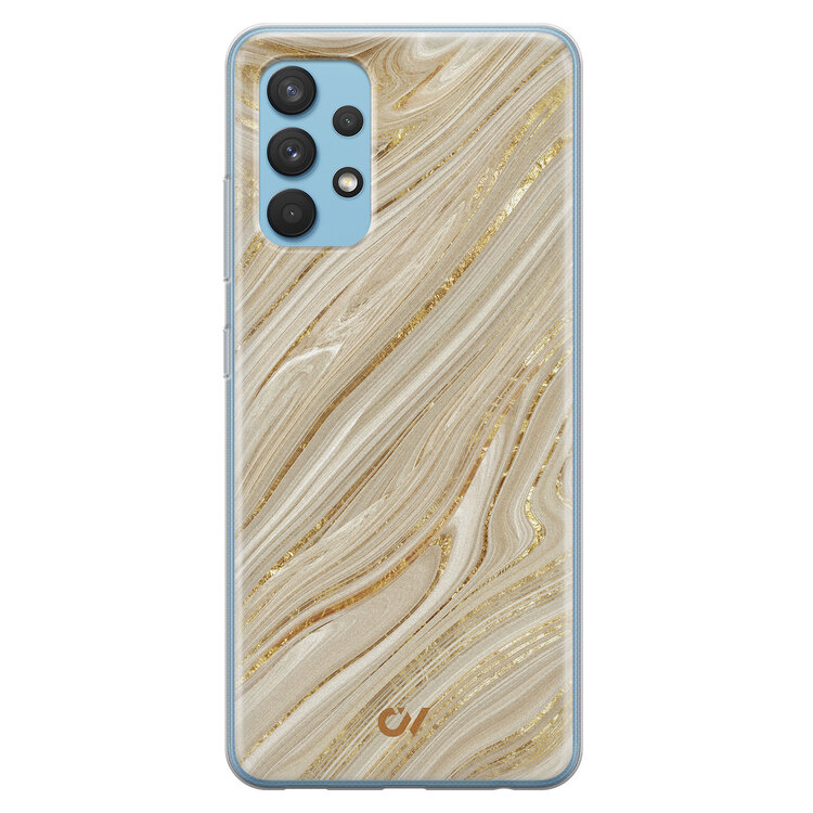 Casevibes Samsung Galaxy A32 4G hoesje siliconen - Golden Marble