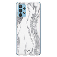 Casevibes Samsung Galaxy A32 4G  hoesje siliconen - Marble Ivory