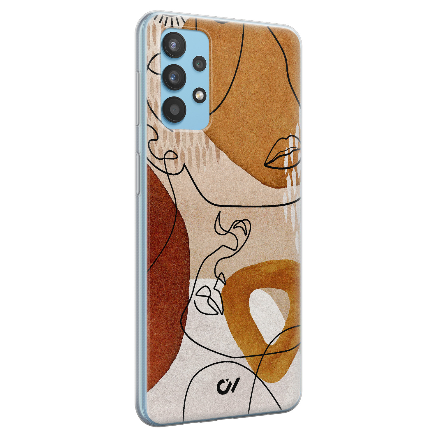 Casevibes Samsung Galaxy A32 4G  hoesje siliconen - Abstract Shape Faces