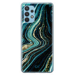 Casevibes Samsung Galaxy A32 4G hoesje siliconen - Blue Marble Waves