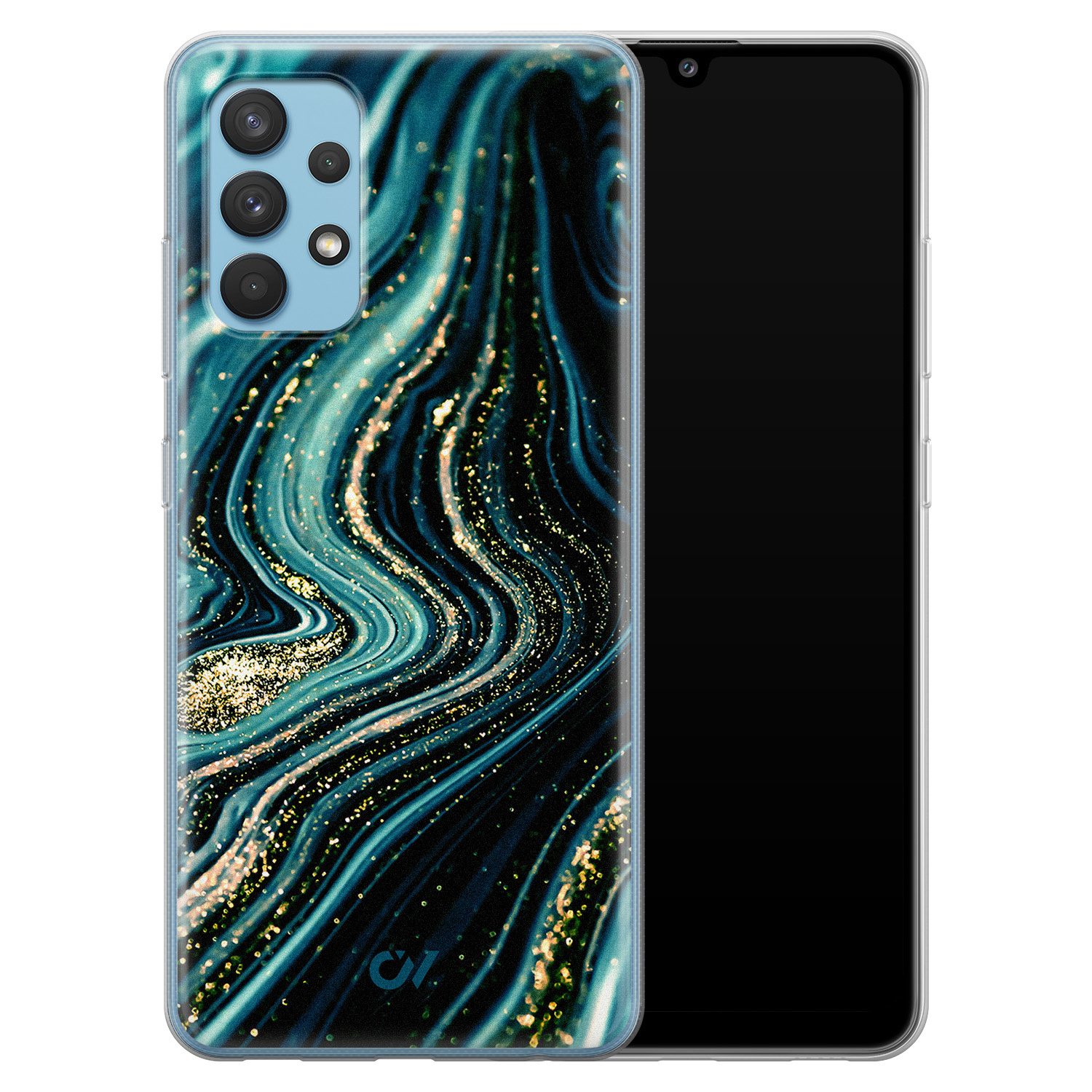 Casevibes Samsung Galaxy A32 4G  hoesje siliconen - Blue Marble Waves