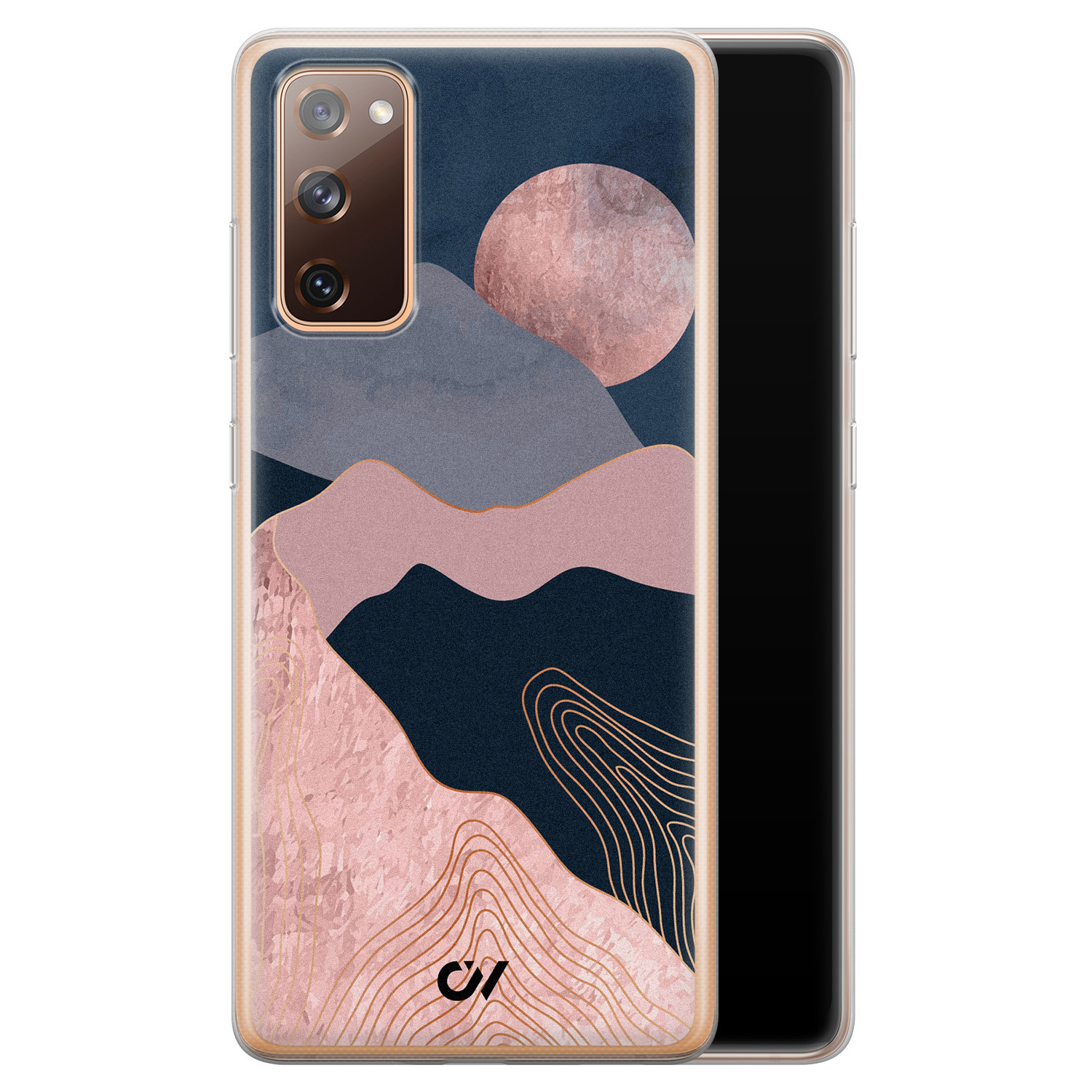 Casevibes Samsung Galaxy S20 FE hoesje siliconen - Landscape Rosegold