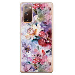 Casevibes Samsung Galaxy S20 FE hoesje siliconen - Bloemen Acryl