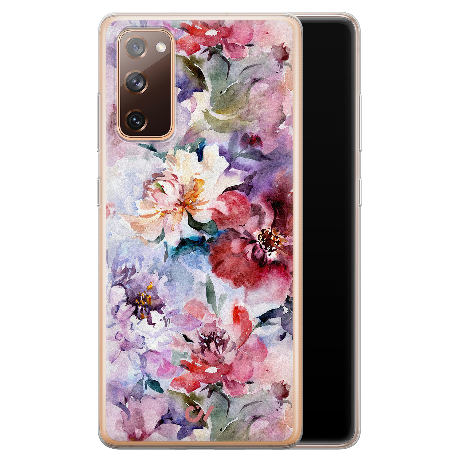 Casevibes Samsung Galaxy S20 FE hoesje siliconen - Bloemen Acryl