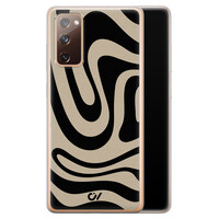 Casevibes Samsung Galaxy S20 FE hoesje siliconen - Abstract Black Waves