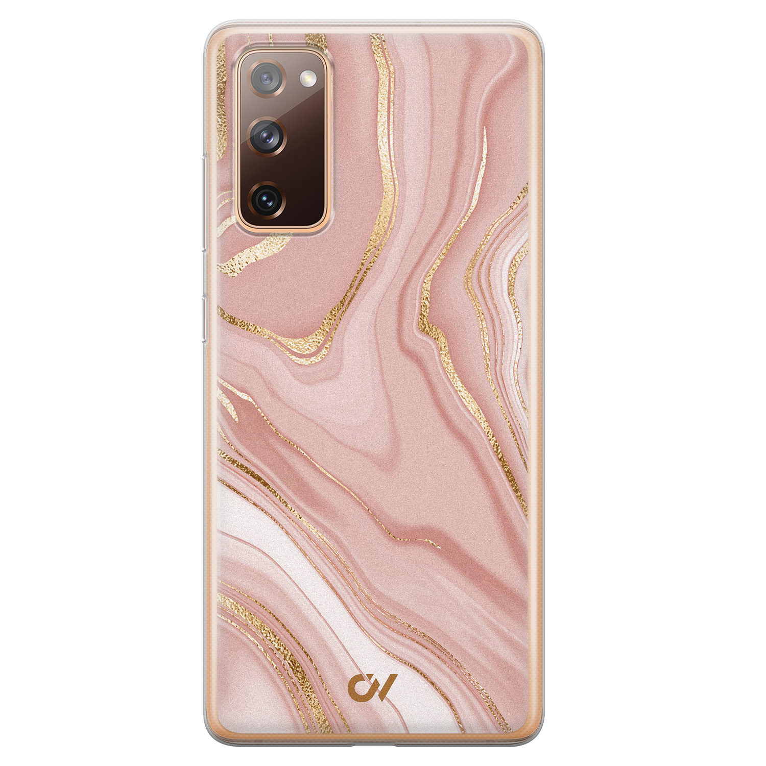 Casevibes Samsung Galaxy S20 FE hoesje siliconen - Rose Marble