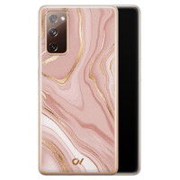 Casevibes Samsung Galaxy S20 FE hoesje siliconen - Rose Marble