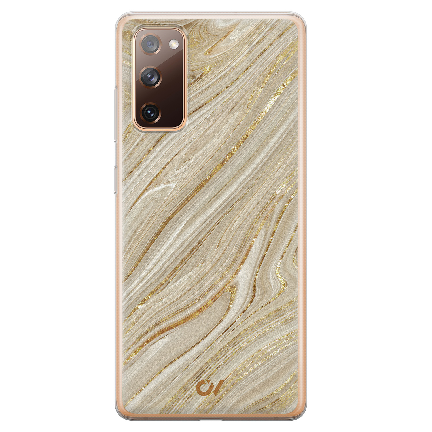 Casevibes Samsung Galaxy S20 FE hoesje siliconen - Golden Marble