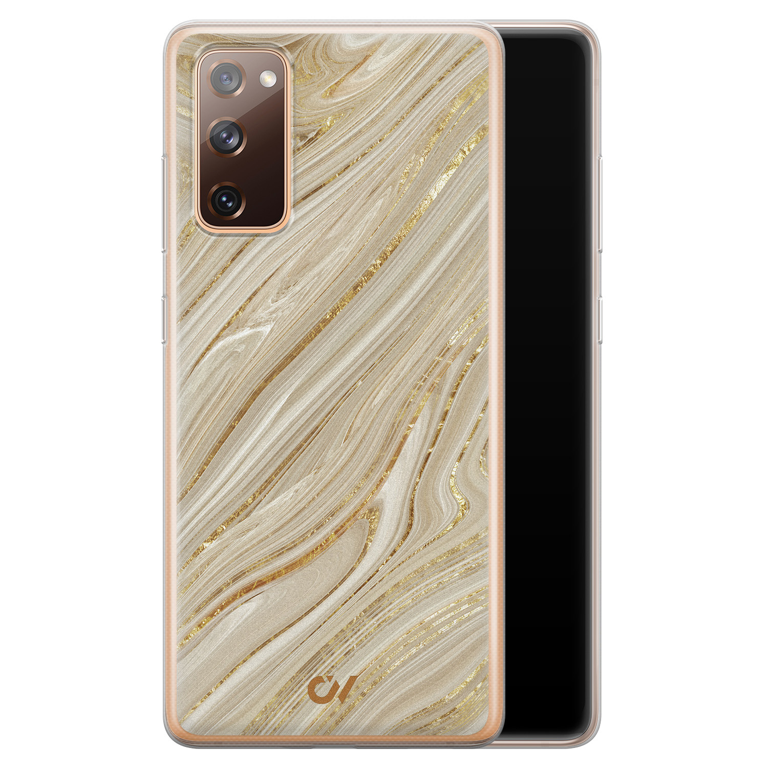 Casevibes Samsung Galaxy S20 FE hoesje siliconen - Golden Marble