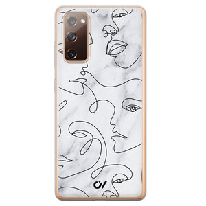 Casevibes Samsung Galaxy S20 FE hoesje siliconen - Marble Faces