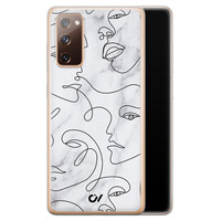 Casevibes Samsung Galaxy S20 FE hoesje siliconen - Marble Faces