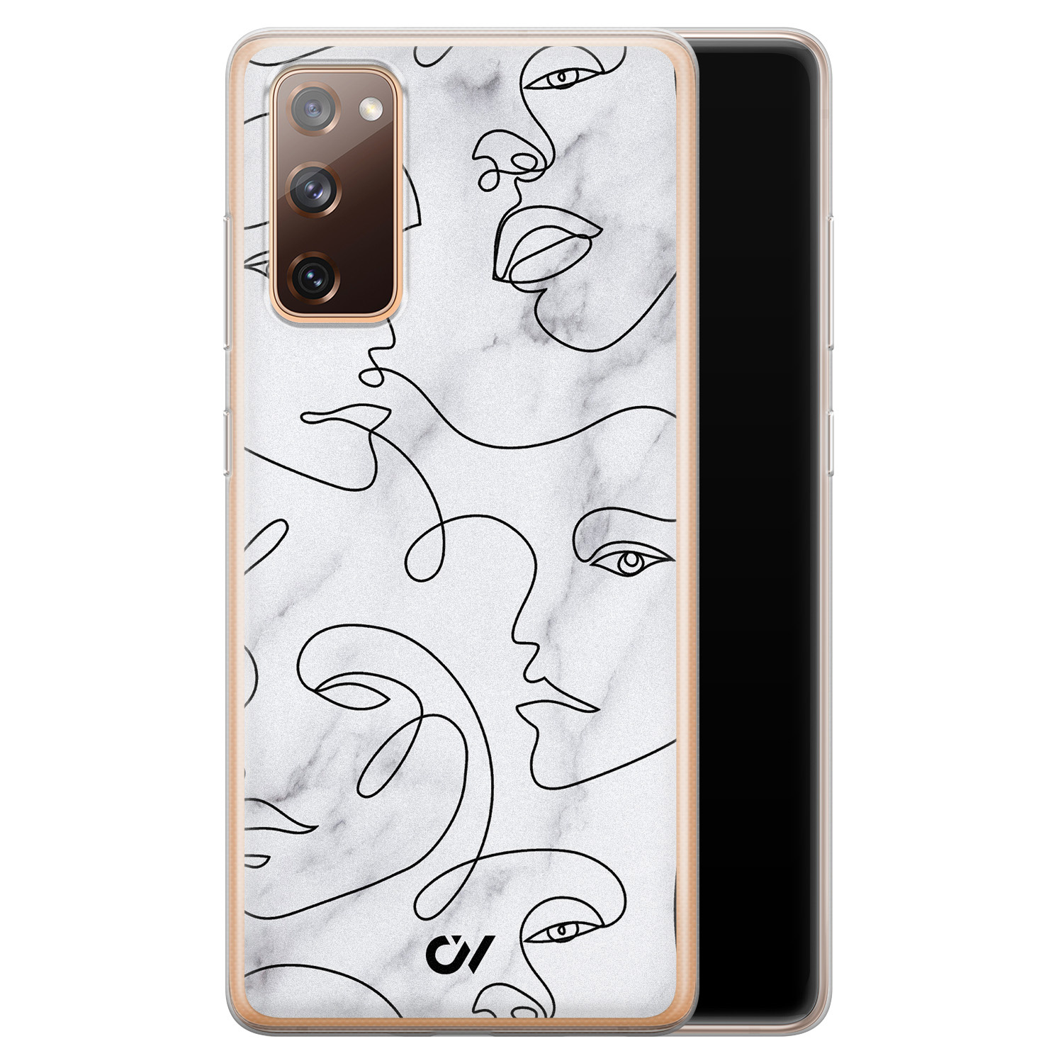 Casevibes Samsung Galaxy S20 FE hoesje siliconen - Marble Faces