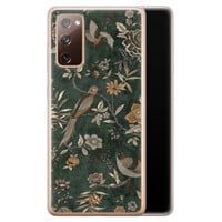 Casevibes Samsung Galaxy S20 FE hoesje siliconen - Khaki Golden Flowers