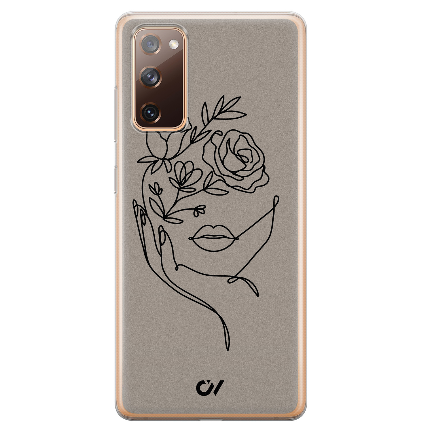 Casevibes Samsung Galaxy S20 FE hoesje siliconen - Oneline Face Flower