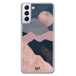 Casevibes Samsung Galaxy S21 hoesje siliconen - Landscape Rosegold