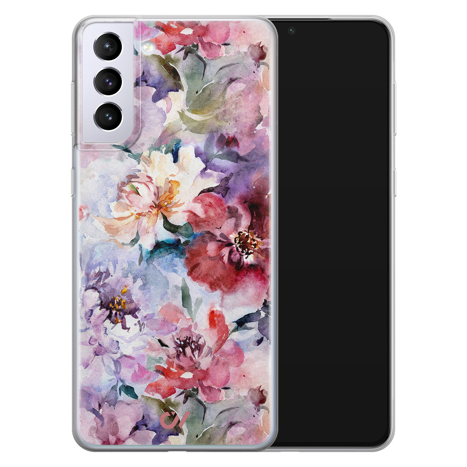 Casevibes Samsung Galaxy S21 hoesje siliconen - Bloemen Acryl