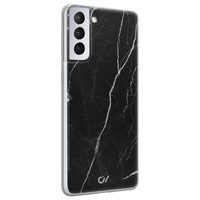 Casevibes Samsung Galaxy S21 hoesje siliconen - Marble Noir