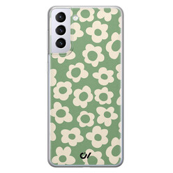 Casevibes Samsung Galaxy S21 hoesje siliconen - Retro Cute Flowers