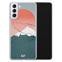 Casevibes Samsung Galaxy S21 hoesje siliconen - Mountain Birds