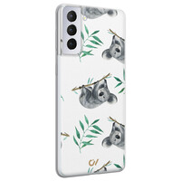 Casevibes Samsung Galaxy S21 hoesje siliconen - Koala Print