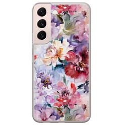 Casevibes Samsung Galaxy S22 hoesje siliconen - Bloemen Acryl