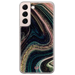 Casevibes Samsung Galaxy S22 hoesje siliconen - Marble Twilight