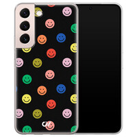 Casevibes Samsung Galaxy S22 hoesje siliconen - Retro Smileys