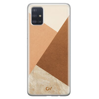 Casevibes Samsung Galaxy A51 hoesje siliconen - Geo Modern Brown