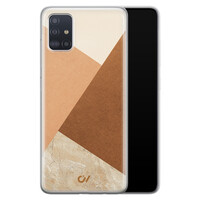 Casevibes Samsung Galaxy A51 hoesje siliconen - Geo Modern Brown