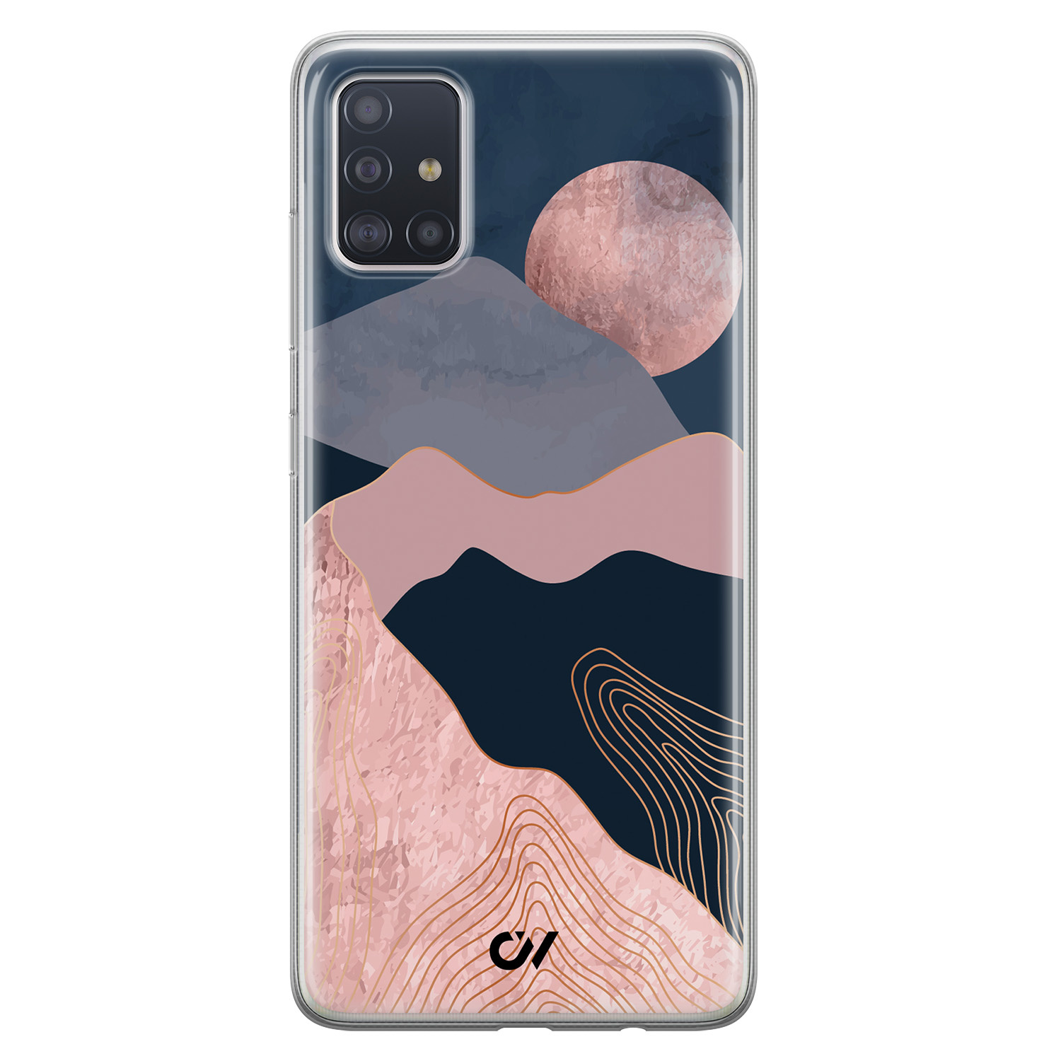 Casevibes Samsung Galaxy A51 hoesje siliconen - Landscape Rosegold