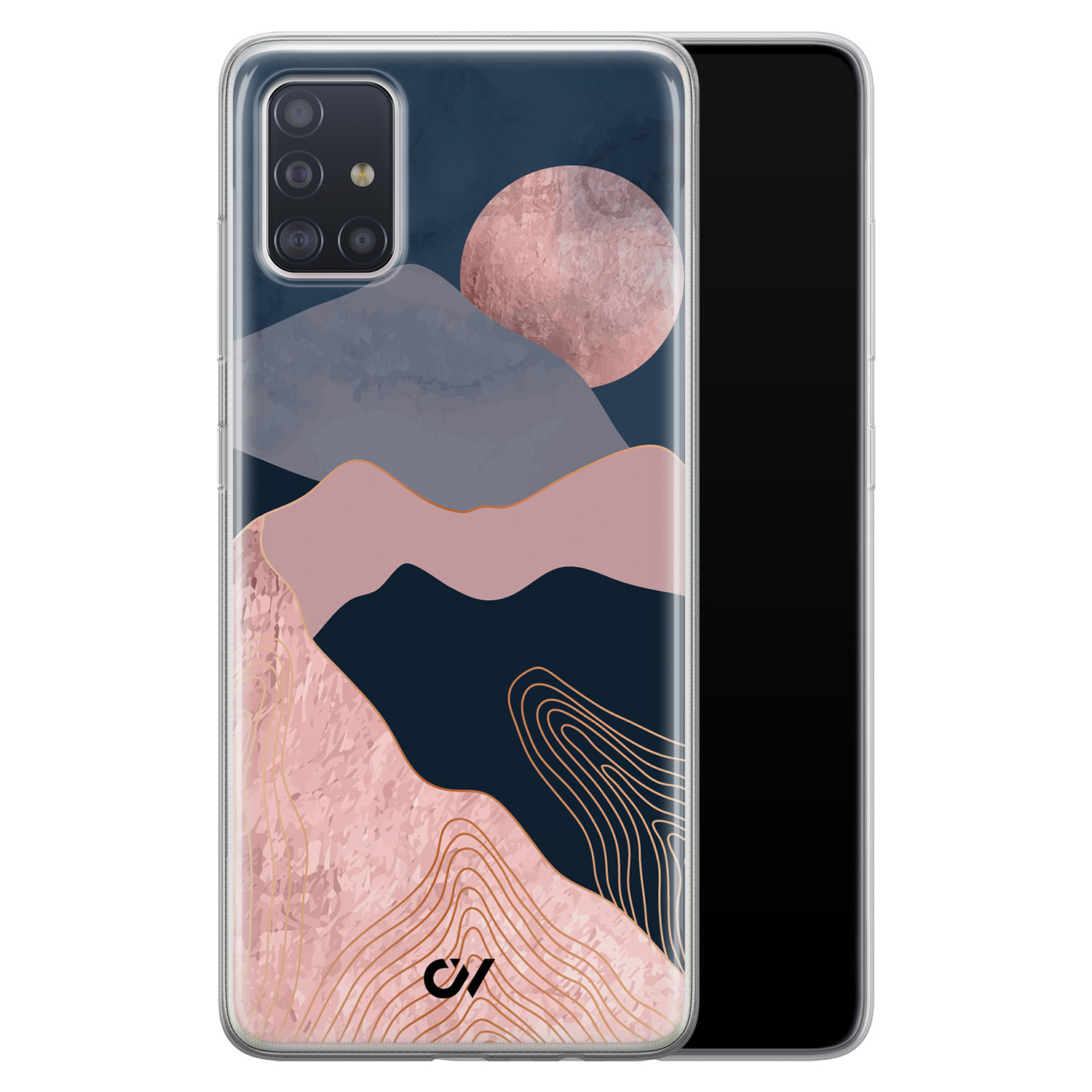 Casevibes Samsung Galaxy A51 hoesje siliconen - Landscape Rosegold
