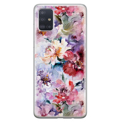 Casevibes Samsung Galaxy A51 hoesje siliconen - Bloemen Acryl